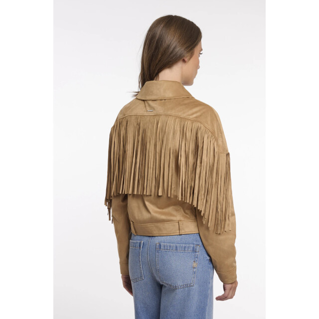 Rino & Pelle Ravenna.7002621 rino&pelle jacket with fringes burlywood Ravenna.7002621 Burlywood large