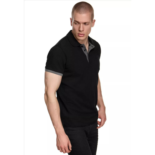 Rusty Neal heren polo antraciet korte mouw knoopsluiting RN3032-1-1 large