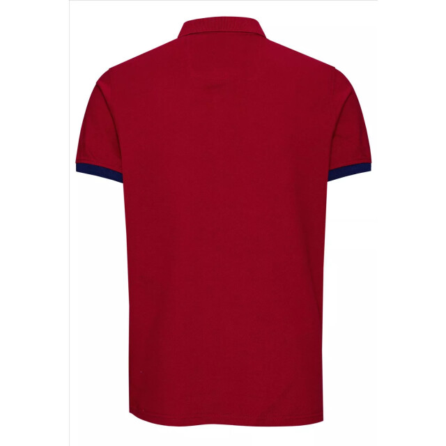 Rusty Neal heren polo bordeaux marine korte mouw knoopsluiting RN3032-1 large