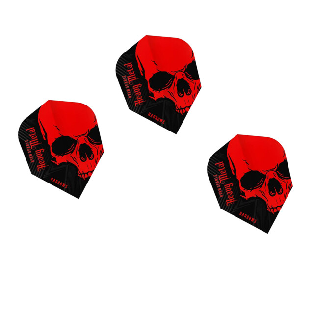 Harrows Ryan searle heavy metal dart flight (pak van 3) UTPP7001_redblack large
