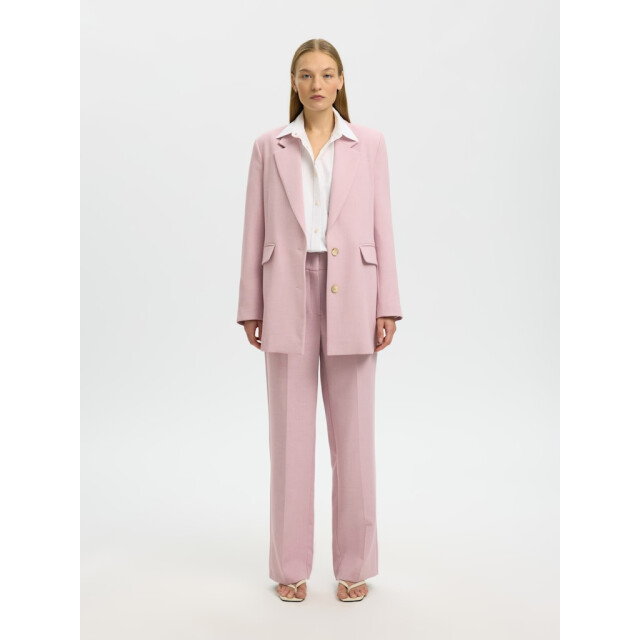 Selected Femme slwrita mw wide pant mel noos 16094206 bleached mauve 06541.625.0009 large