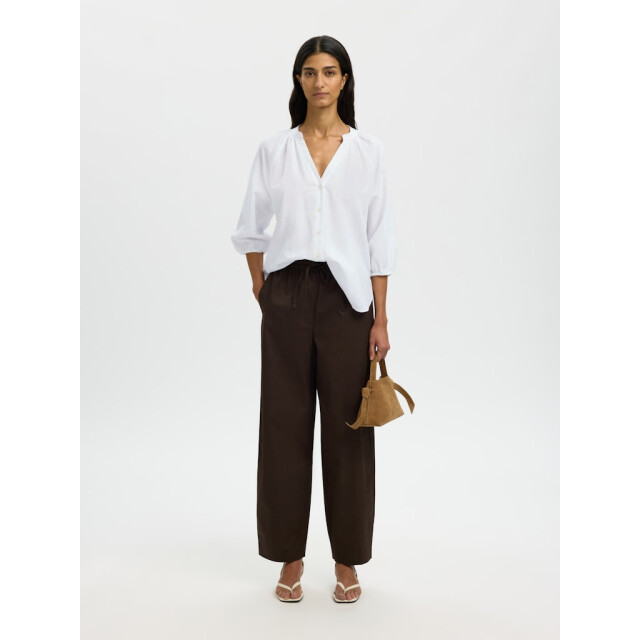 Selected Femme slwcleo-alberta linen blend shirt n 16099877 bright white 06615.100.0287 large