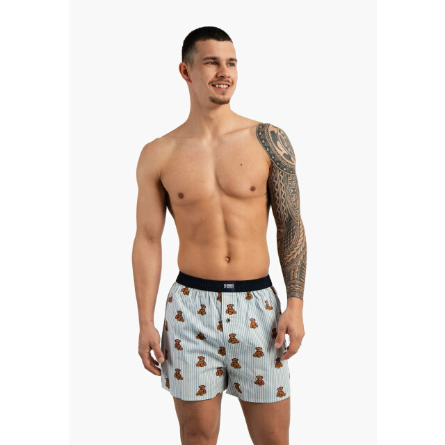 Happy Shorts X wijde boxershorts heren beren gestreept HS-X-1323 large