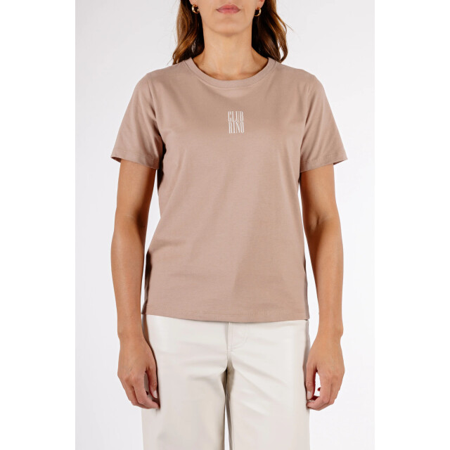 Rino & Pelle Howie.7002621 rino&pelle t-shirt with print rosy brown Howie.7002621 Rosy brown large