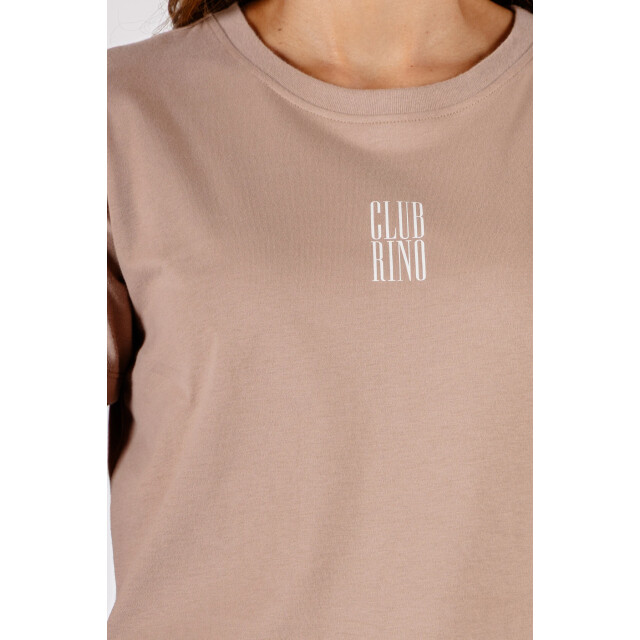 Rino & Pelle Howie.7002621 rino&pelle t-shirt with print rosy brown Howie.7002621 Rosy brown large