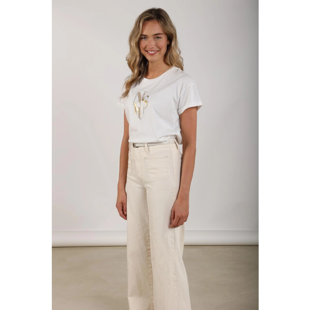 Nukus Nks04018 131 rowena shirt offwhite/sand NKS04018 131 large