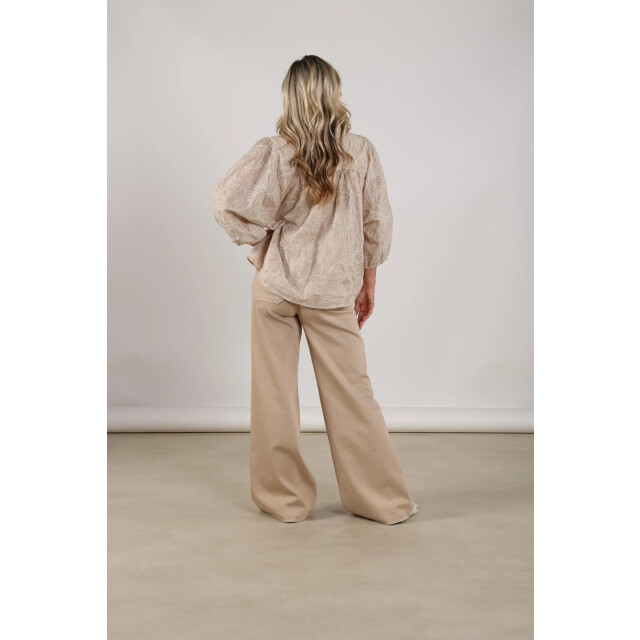 Nukus Nks02208 9 lynn blouse embroidery sand NKS02208 9 large