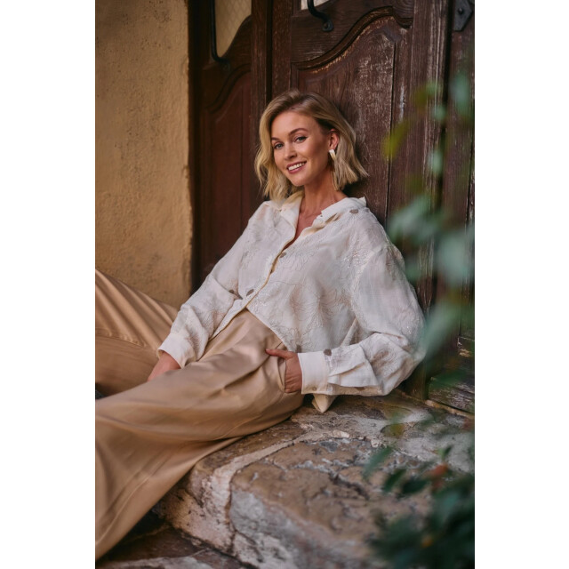 Nukus Nks02167 17 adora blouse embroidery off white NKS02167 17 large