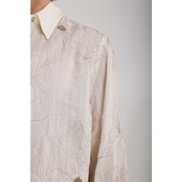 Nukus Nks02167 17 adora blouse embroidery off white NKS02167 17 large