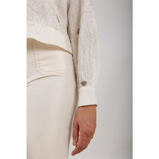 Nukus Nks02167 17 adora blouse embroidery off white NKS02167 17 large