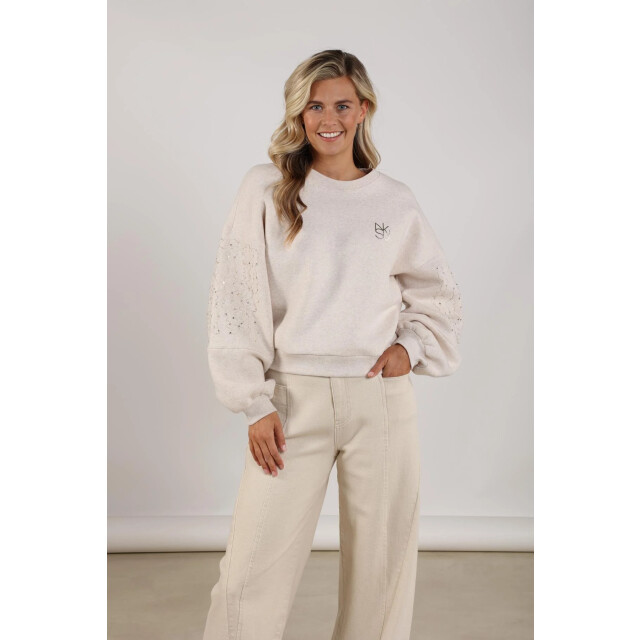 Nukus Nks03067 54 rami pullover sand melange NKS03067 54 large