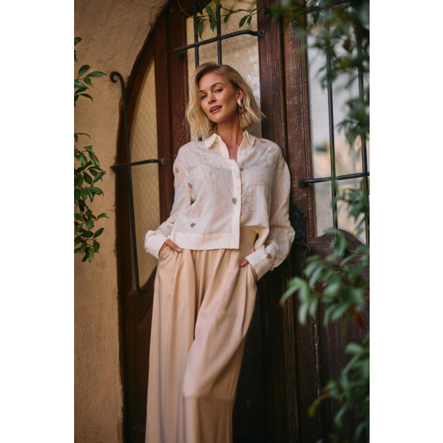 Nukus Nks02167 17 adora blouse embroidery off white NKS02167 17 large