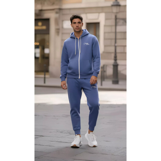 Indigo Denim Denim joggingpak heren royal blue ID084 large