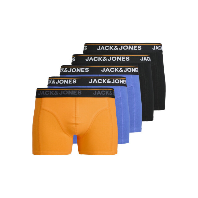 Jack & Jones Heren boxershorts trunks jactheodore 5-pack effen multicolor 12294694-Beaucoup Blue large