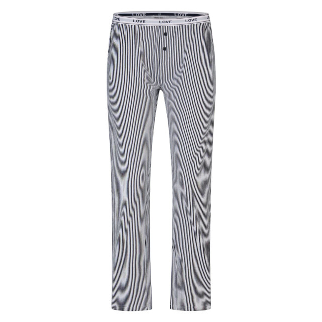 By Louise Dames pyjama set lang donkerblauw gestreept BL-6213-02 large