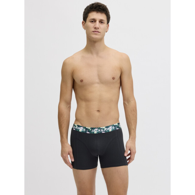 Jack & Jones Heren boxershorts trunks jacflamingo flamingo print 3-pack multicolor 12291169-Black large