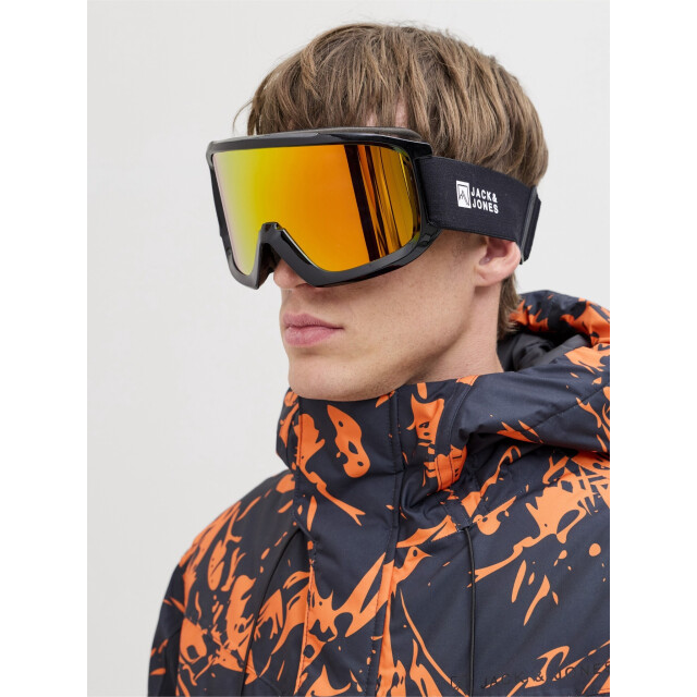 Jack & Jones Heren skibril/snowboardbril jacoslo zwart/oranje 12284430 large