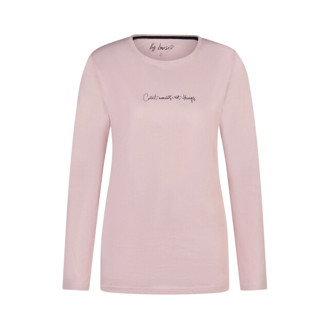 By Louise Dames pyjama set lang roze/donkerblauw geruit BL-6212-02 large