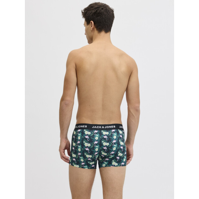 Jack & Jones Heren boxershorts trunks microfiber jacflamingo flamingo print 3-pack donkerblauw 12295142-Navy Blazer large
