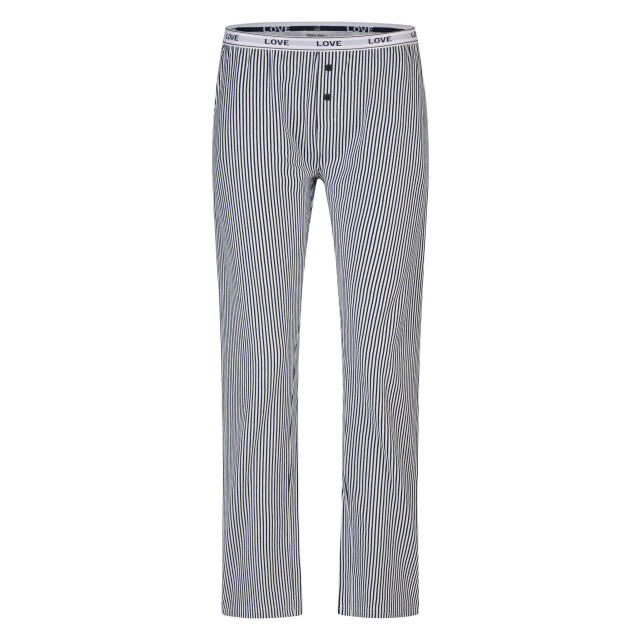 By Louise Dames pyjama set lang donkerblauw gestreept BL-6213-02 large