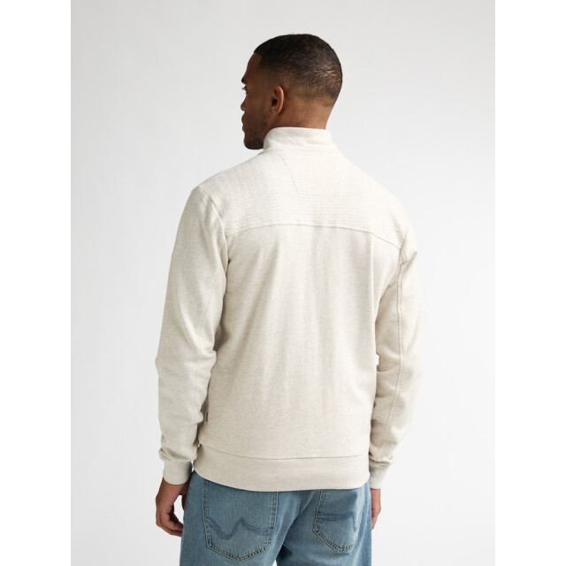 Petrol Industries men sweater collar zip m-1060-swc310 0009 antique white melee 05791.100.0014 large