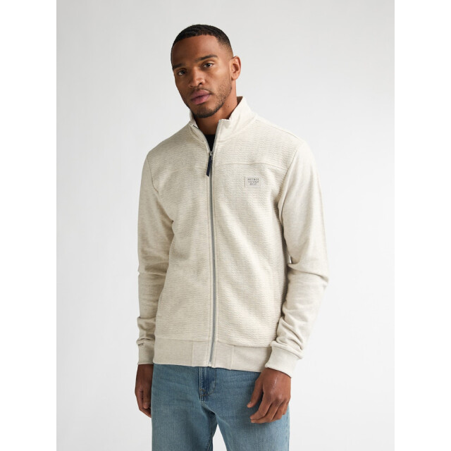 Petrol Industries men sweater collar zip m-1060-swc310 0009 antique white melee 05791.100.0014 large