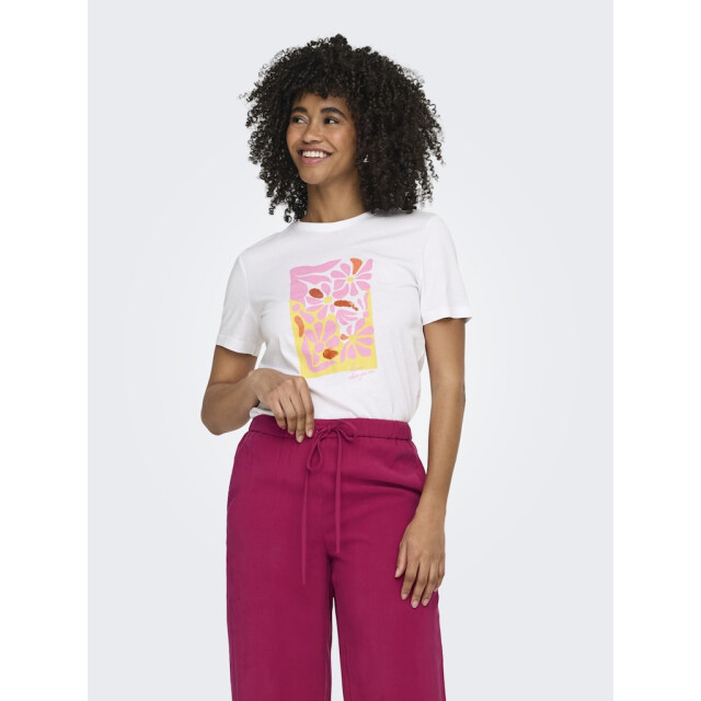 Only onlkita reg s/s print top noos 15367568 rita flower pink 06011.100.0276 large