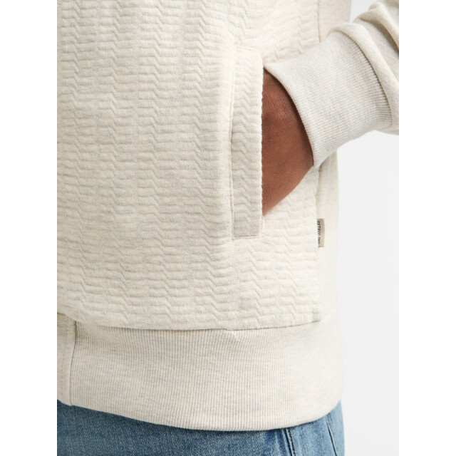 Petrol Industries men sweater collar zip m-1060-swc310 0009 antique white melee 05791.100.0014 large