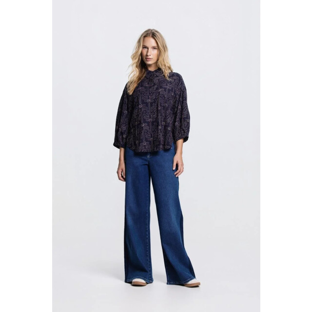 Jansen Amsterdam Nuria blouse wtp 761 000780 dark blue WTP 761 large