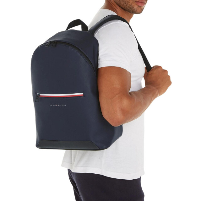 Tommy Hilfiger Rugzak met contrasterende ritssluiting en logo voor heren UTNA1248_navy large
