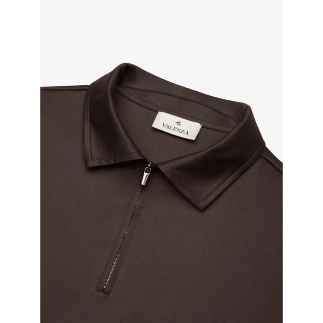 Valenza Supima polo zip collar s/s ebony 161587127 large
