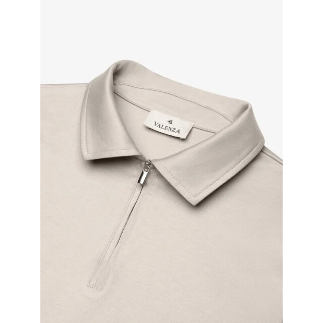 Valenza Supima polo zip collar s/s grey 161586848 large