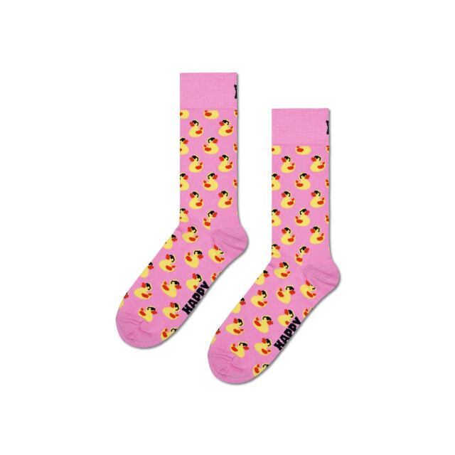 Happy Socks Heren sokken rubberen badeendjes print giftbox 3-pack blauw/lichtblauw/roze P002652 large