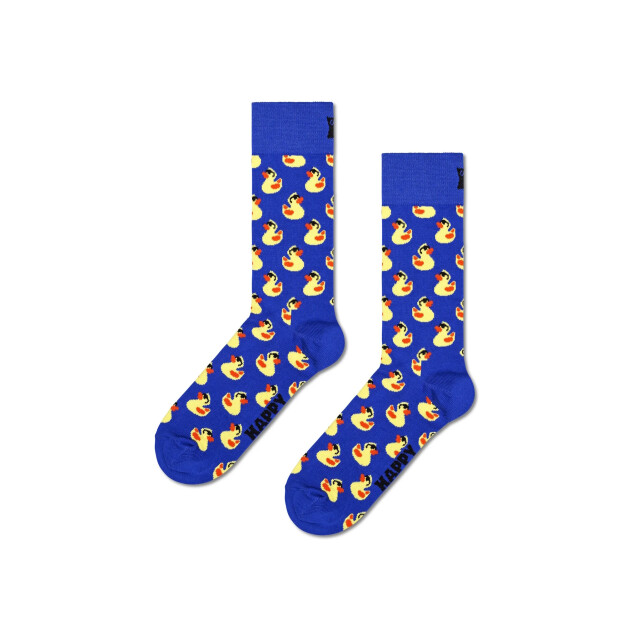 Happy Socks Heren sokken rubberen badeendjes print giftbox 3-pack blauw/lichtblauw/roze P002652 large