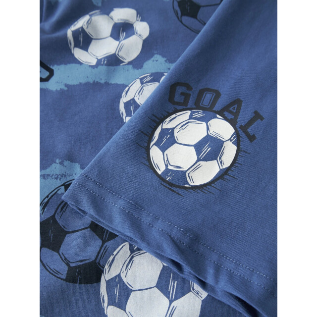 Name It Jongens korte pyjama set shortama nkmnightset blauw voetbal print 13257123-Delft large