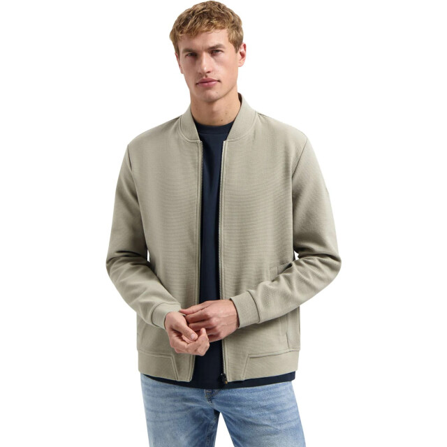 No Excess Sweater full zipper relief taupe 31100105-044 large