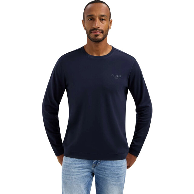 No Excess T-shirt long sleeve crewneck solid night 31190261-078 large