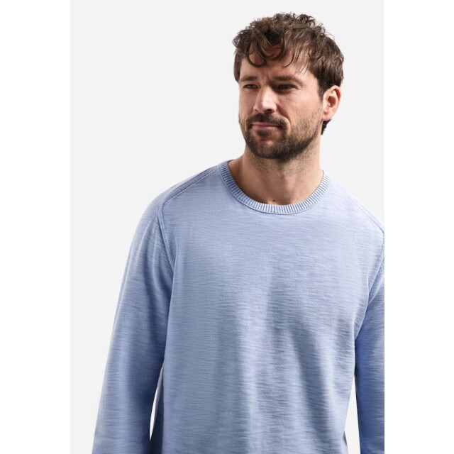 No Excess Pullover crewneck garment dyed + st blue 31210102-030 large