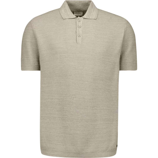 No Excess Pullover short sleeve polo taupe 31220245-044 large