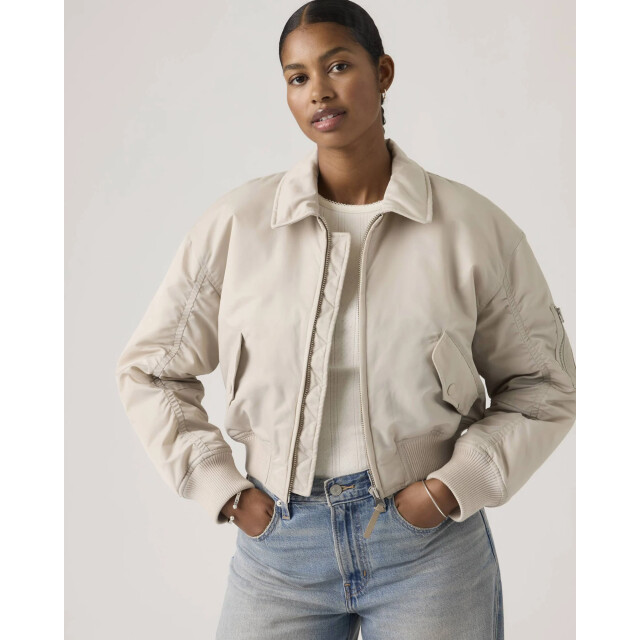 Levi's Bowie crop bomber chateau gray 005AQ-0002 large
