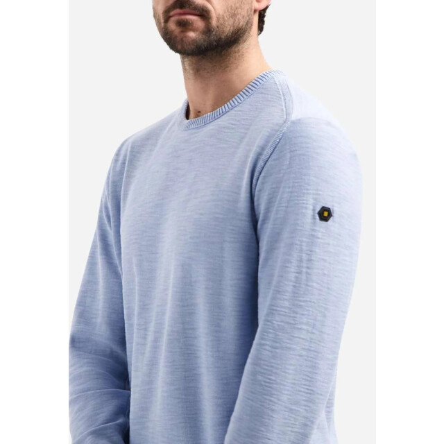 No Excess Pullover crewneck garment dyed + st blue 31210102-030 large