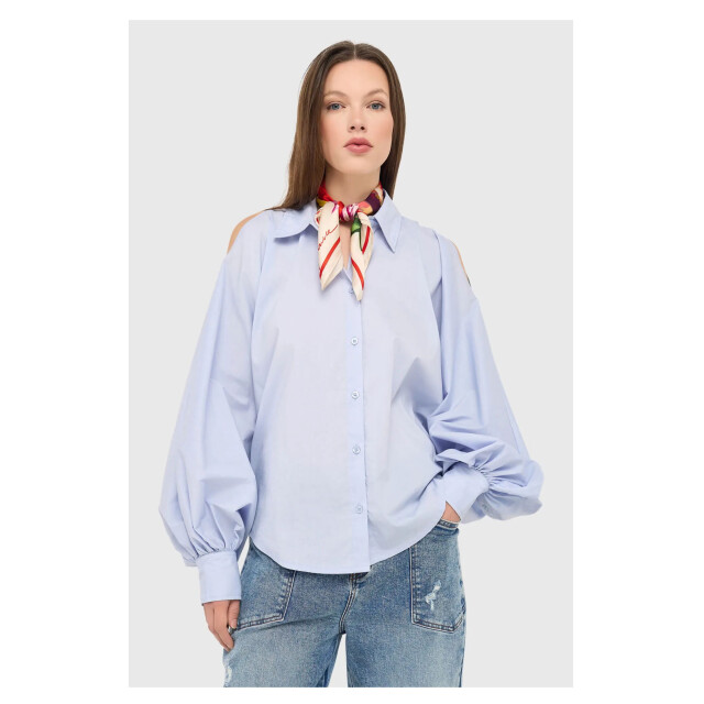 Janice Pofmouw cut out blouses stone Stone large