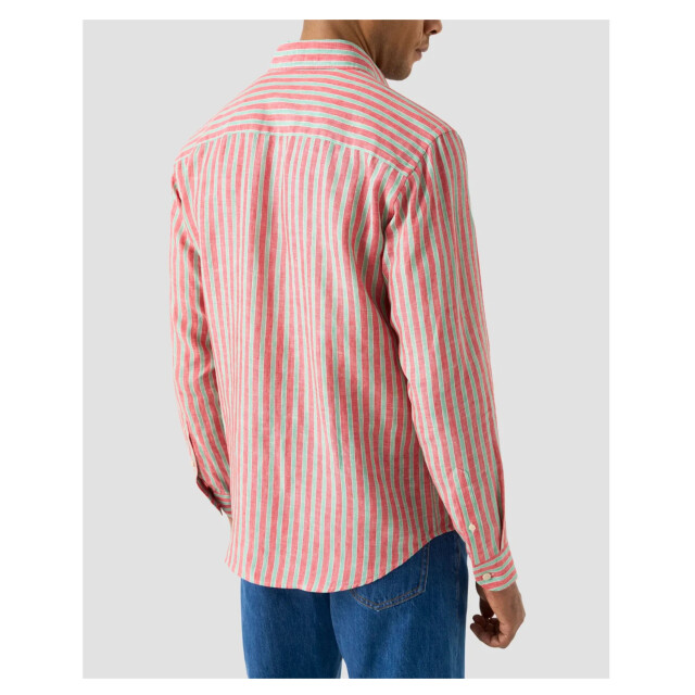 Eton Multi striped linen shirt lange mouw overhemden 100014792 100014792 large