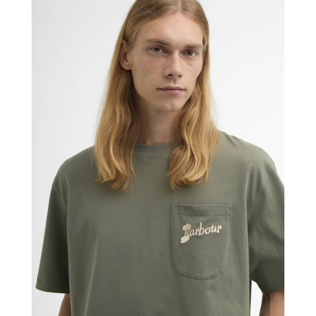 Barbour links os t-shirt mts1556 gn68 green slate 05011.369.0318 large