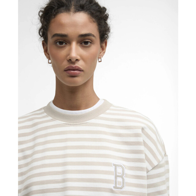 Barbour gabby sweatshirt lol0669 be72 mist stripe 06721.112.0022 large