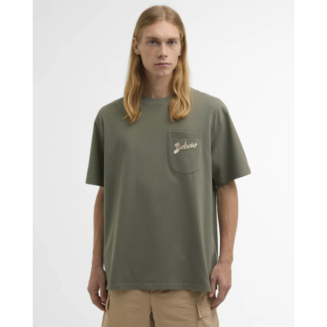 Barbour links os t-shirt mts1556 gn68 green slate 05011.369.0318 large