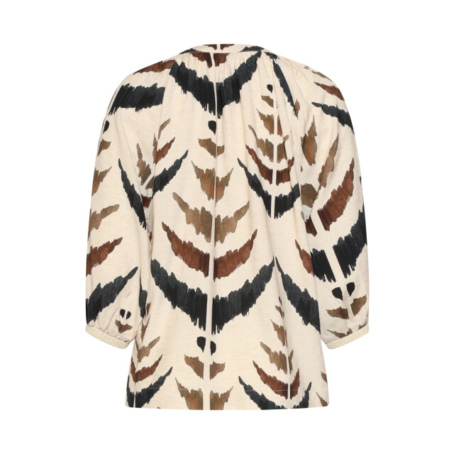 Smashed Lemon Blouse met v-hals en grafische aztec print | 8718679002967 large