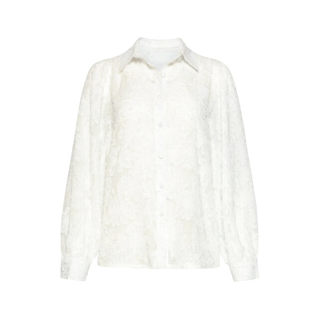 Smashed Lemon Elegante doorschijnende blouse met reliëf print | 8718679008006 large