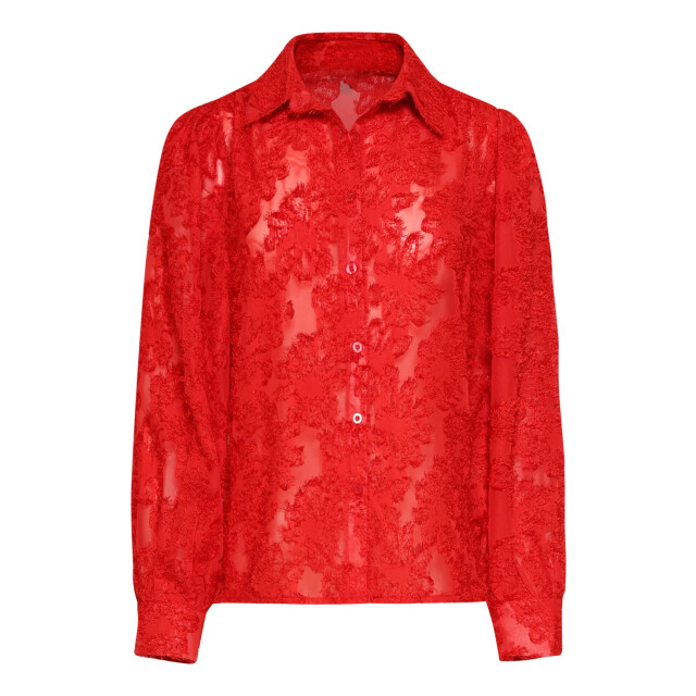 Smashed Lemon Elegante doorschijnende blouse met reliëf print | 8718679008167 large