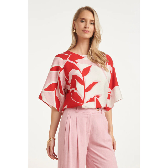 Smashed Lemon Top met wijde mouwen en botanische print | 8718679002004 large